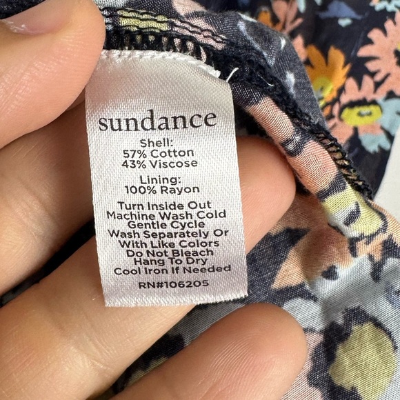 Sundace Pretty Petals Floral Blue Romantic Tiered Ruffle Midi Dress Sz M - Picture 7 of 8